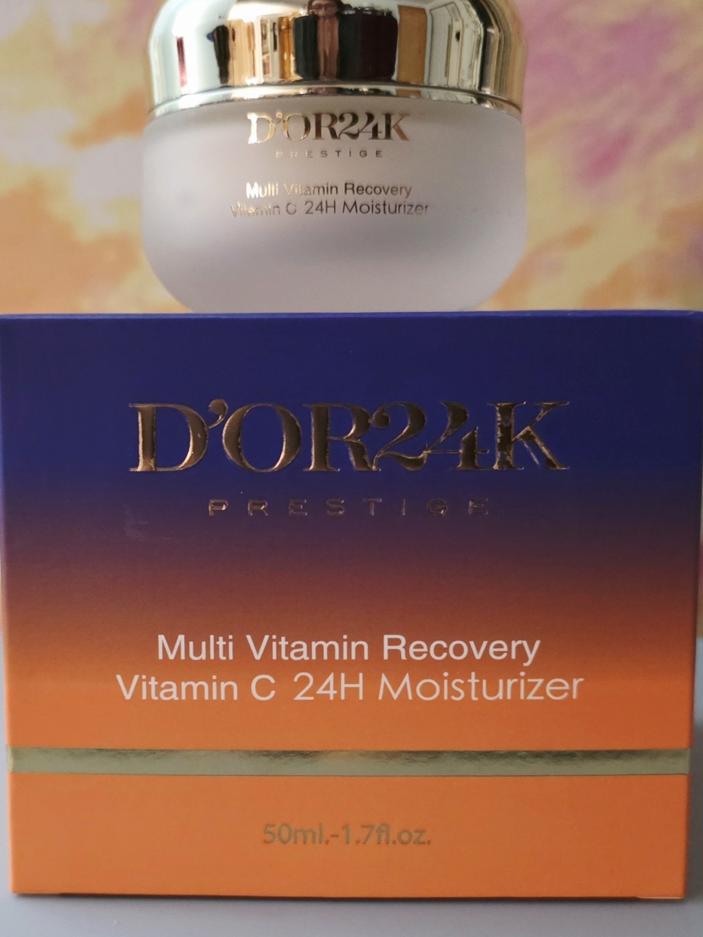 D'OR24K Prestige Multi-Vitamin Recovery Vitamin C 24H Moisturizer - Orange/Gold